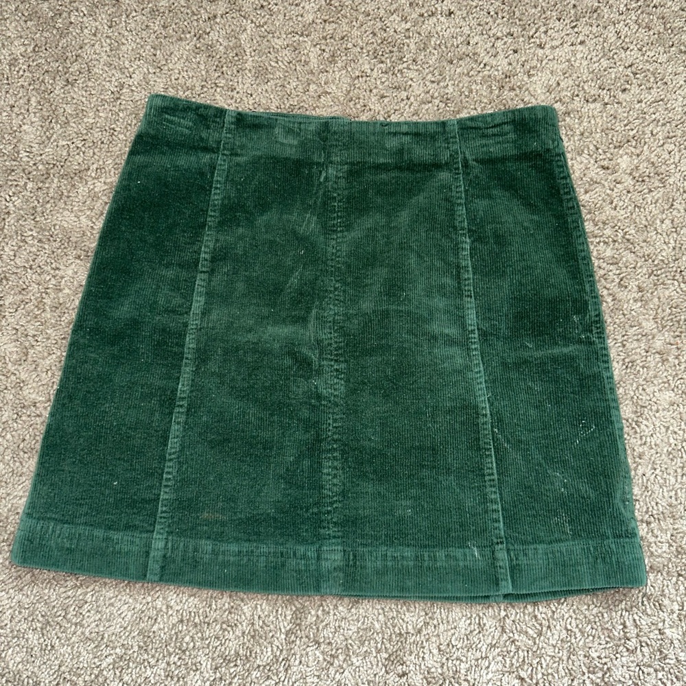 Green Corduroy Skirt